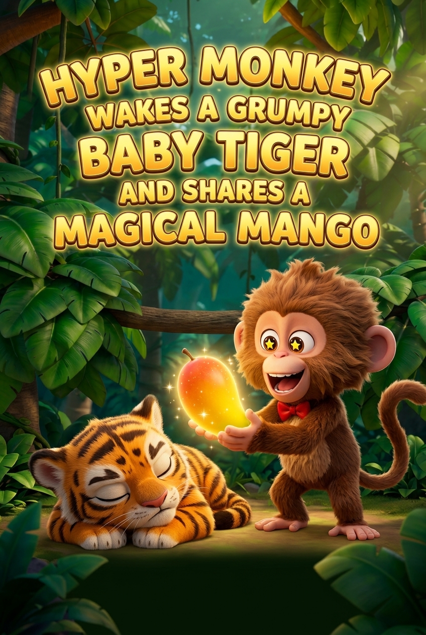 Watch Hyper Monkey Wakes a Grumpy Baby Tiger and Shares a Magical Mango ...