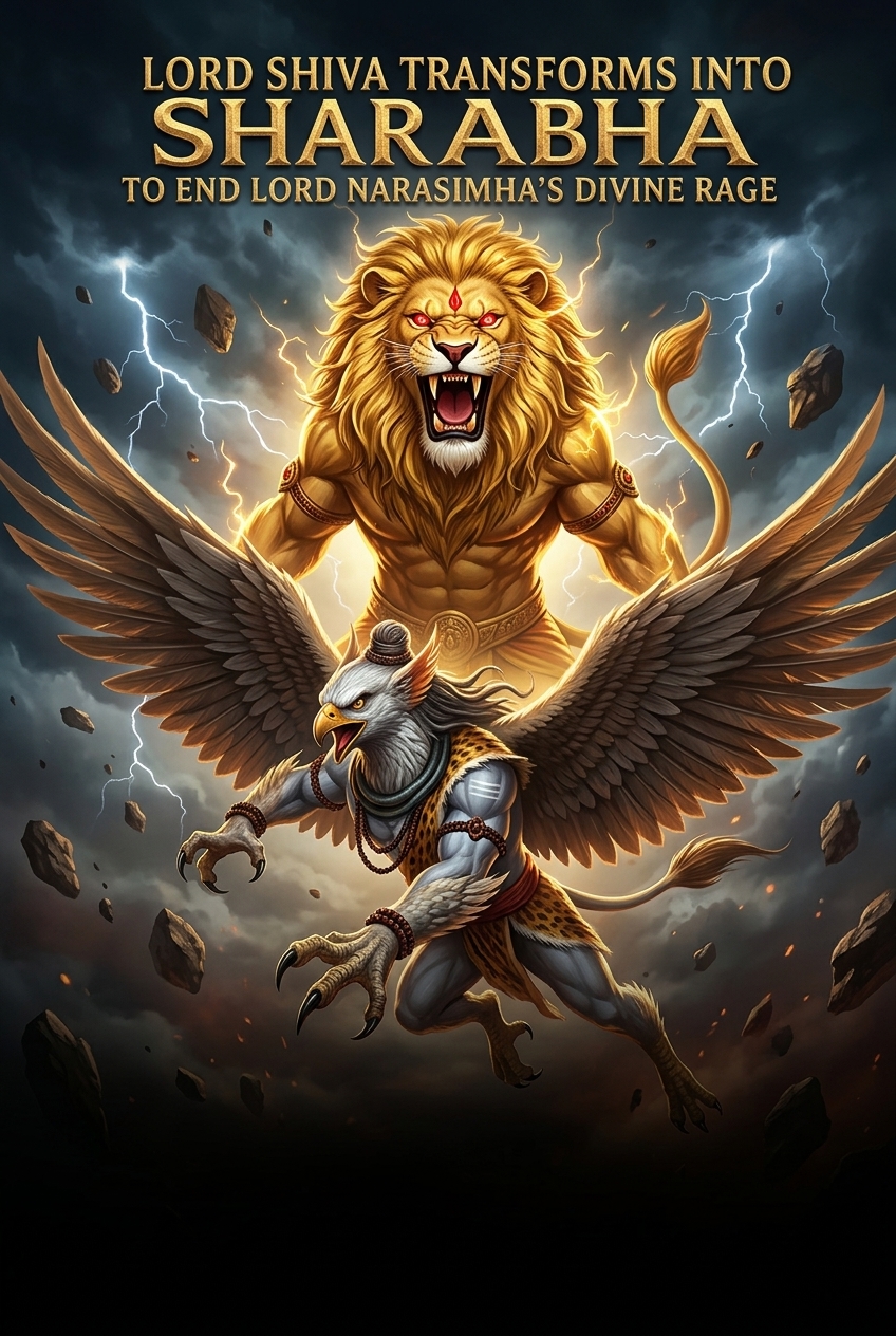 Watch Lord Shiva Transforms Into Sharabha to End Lord Narasimha’s ...